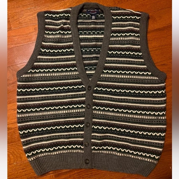 Vintage Sweater Sutter and Grant Sweater Vest Grandpa Style Sz XLT - Picture 1 of 4